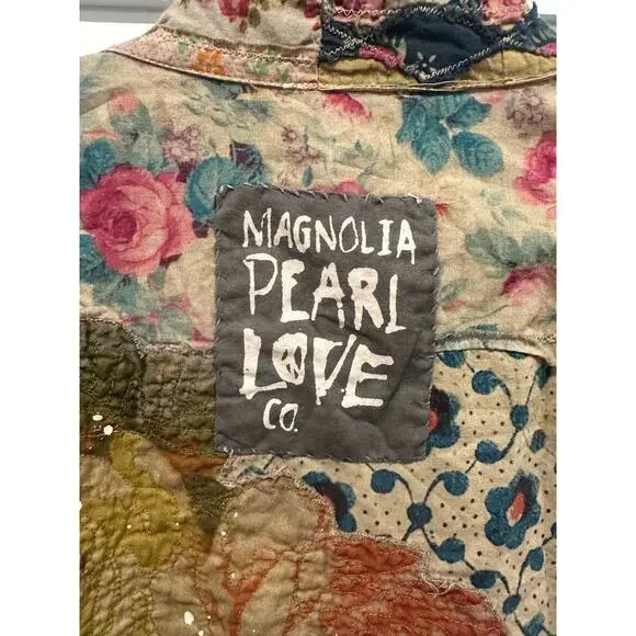 NWT Magnolia Pearl Versailles Cotton Quilted Julian Floral Kimono O/S - Picture 8 of 11